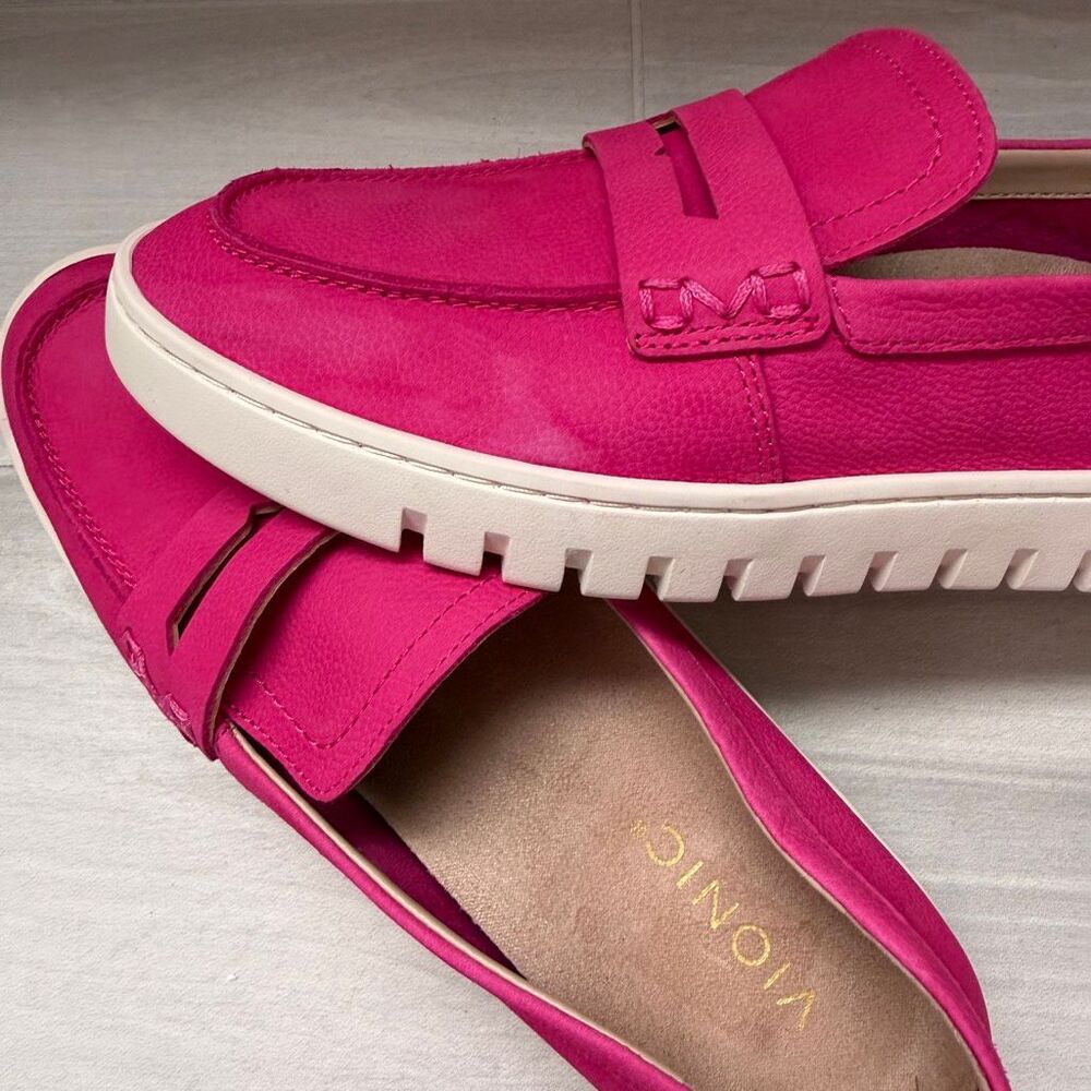 Vionic Uptown Loafers 9 Wide Rose Violet Suede - Picture 9 of 9